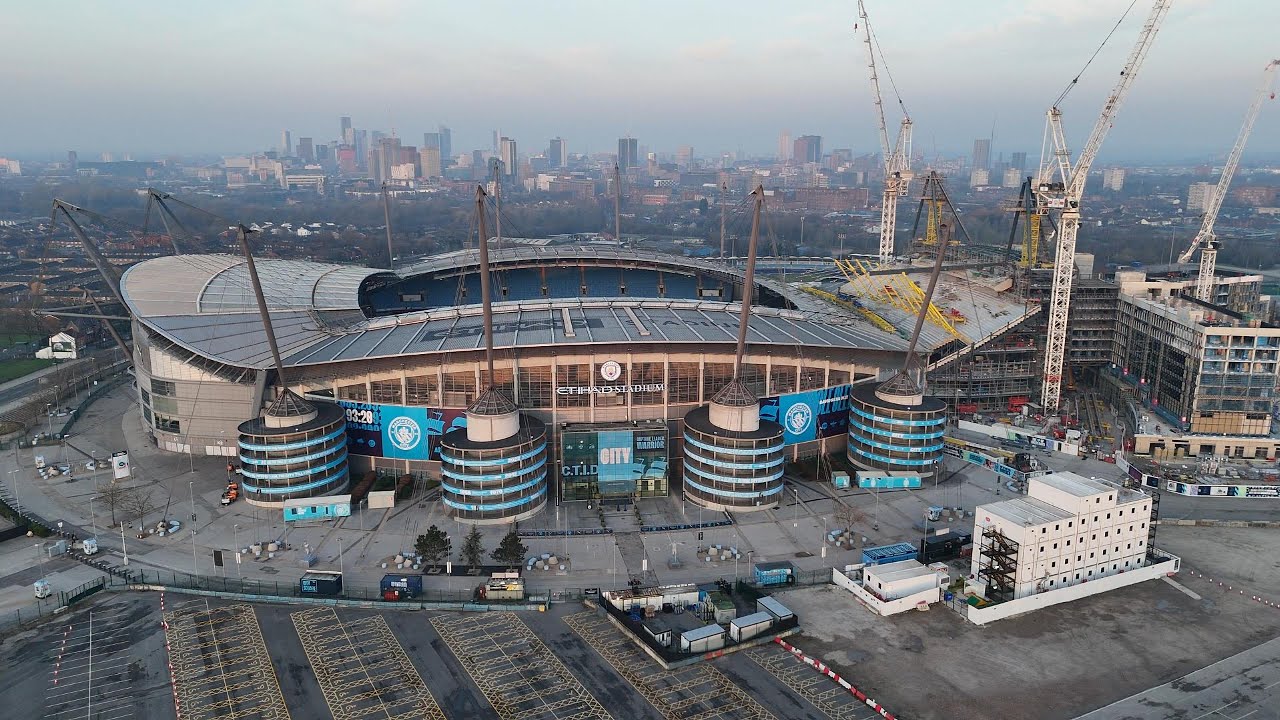 Manchester City FC / Etihad Stadium -  Drone Footage 4k cinematic DJI Mini 4K