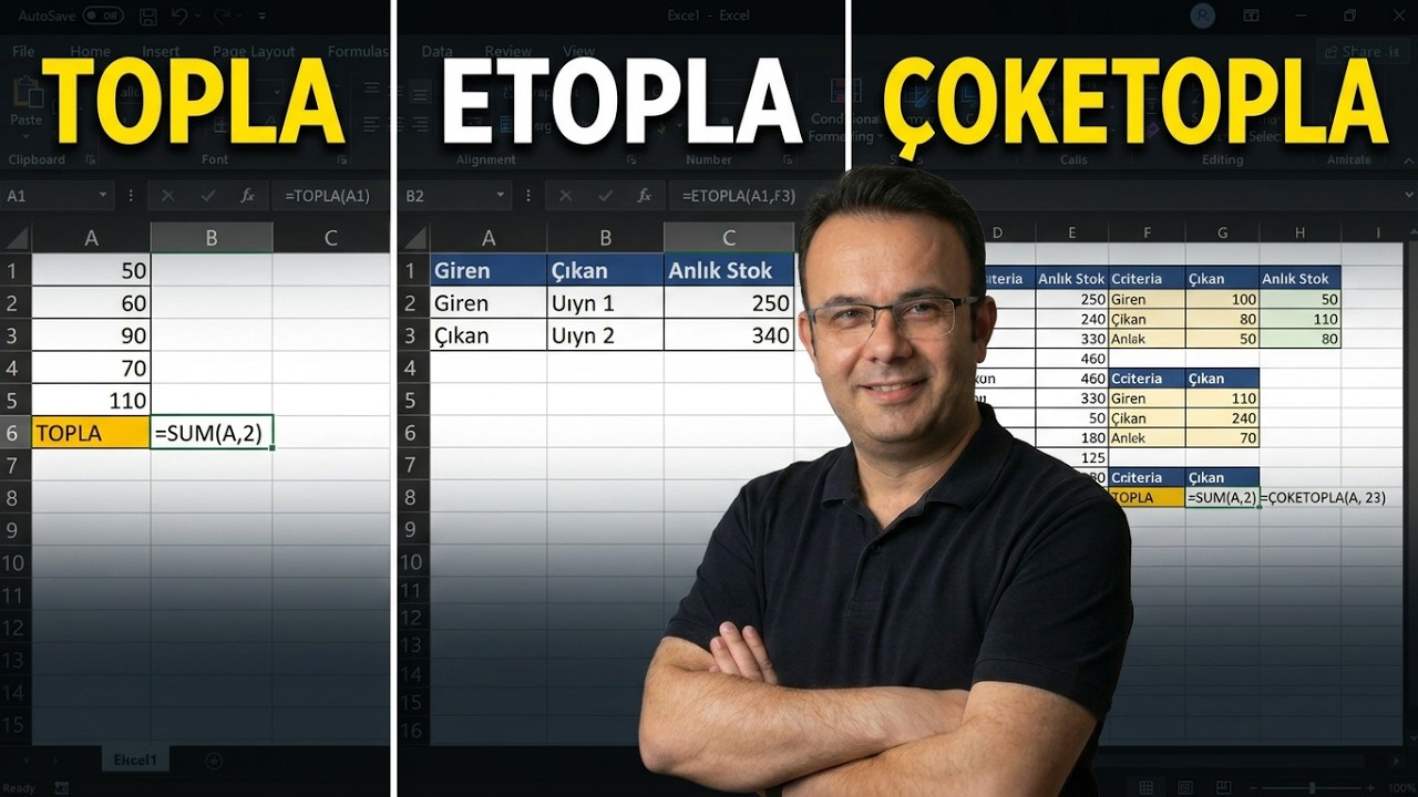 Excel TOPLA vs ETOPLA vs ÇOKETOPLA: Hangisini Ne Zaman Kullanmalı?
