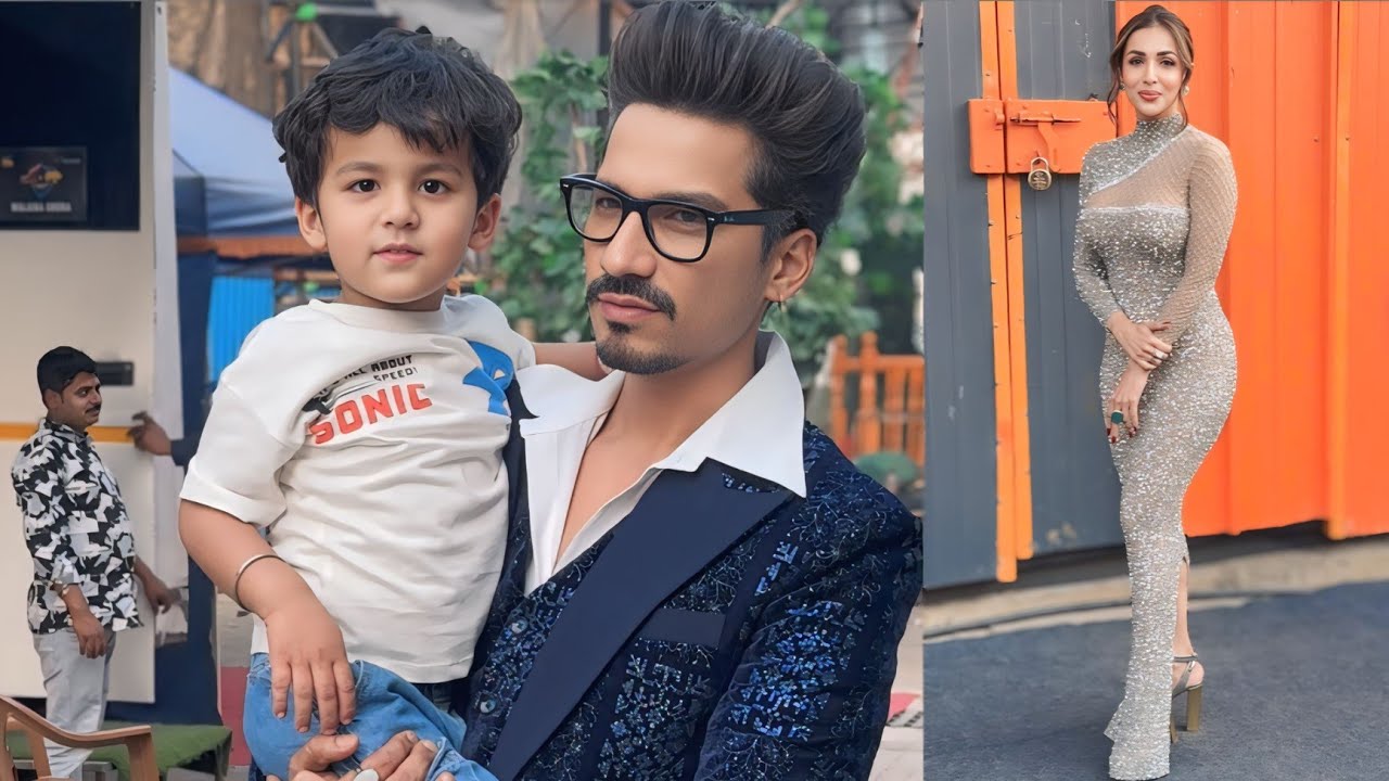 Malaika Arora and Harsh with Son Gola Spotted on Bigg Boss Sets