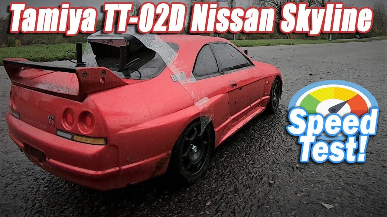 Tamiya TT02D Nissan Skyline Speed Test & fun!