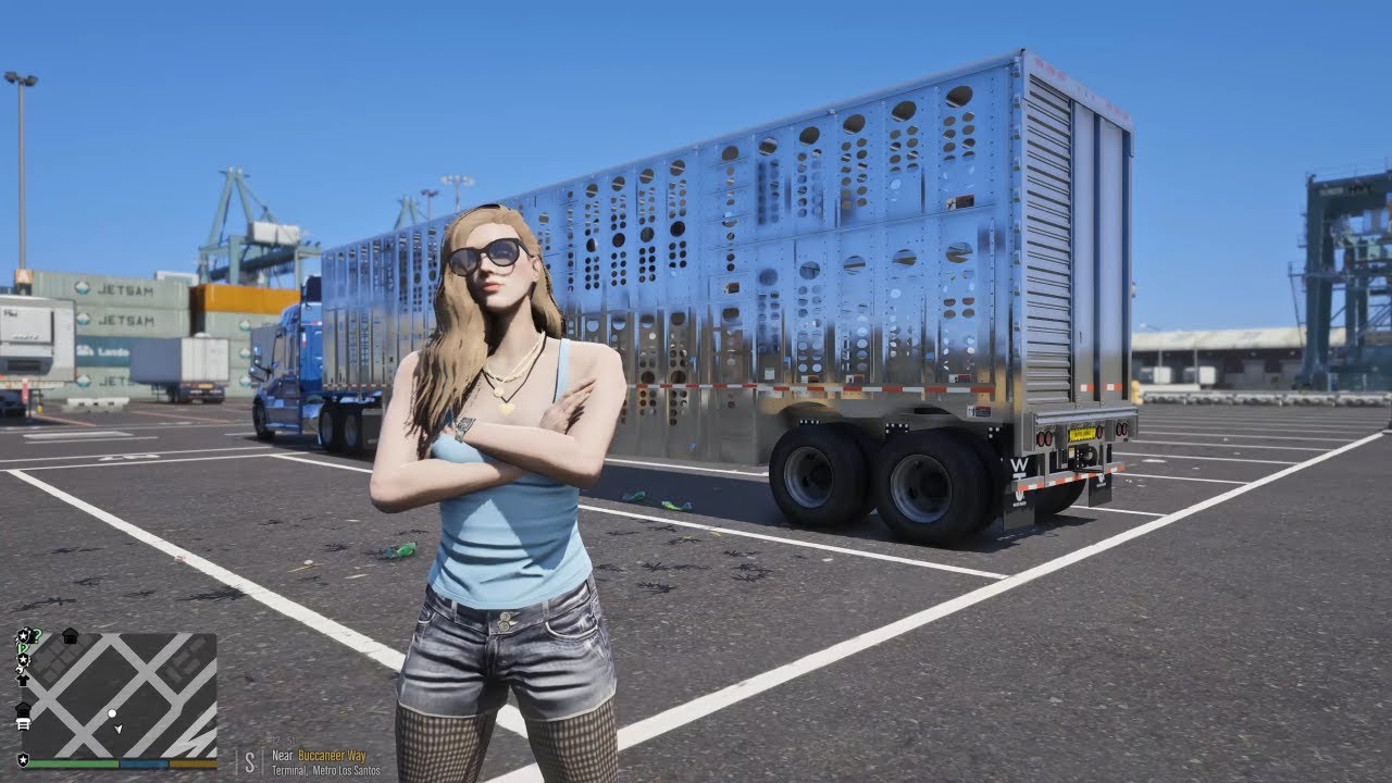 Gta 5 Let's Go To Work As Female Trucker - 2019 Cascadia Transport Cow To Grapeseed Ranch!