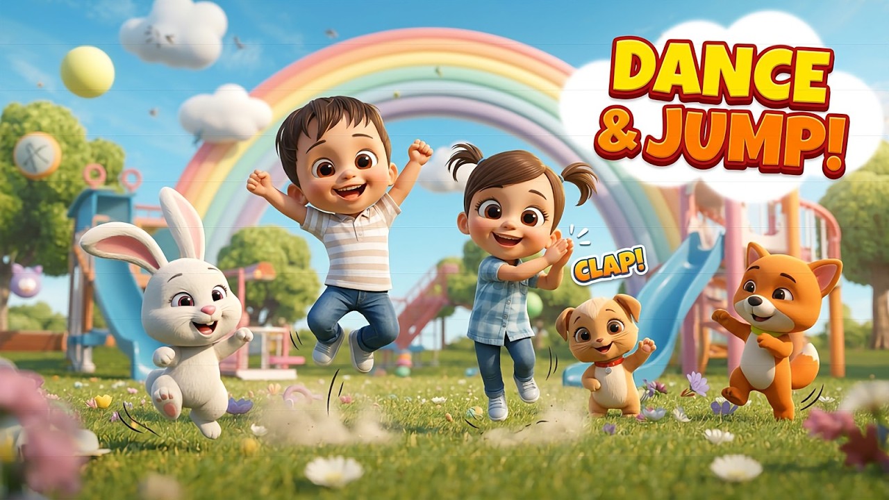 Jump and Clap Kids Song 🎵 | Fun Action Nursery Rhyme for Toddlers 3D