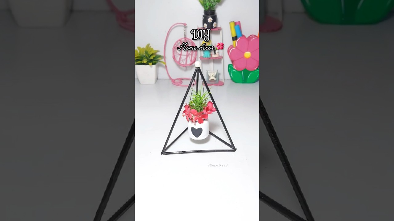 Diy easy home decor with waste pen refill #diy #ytshorts