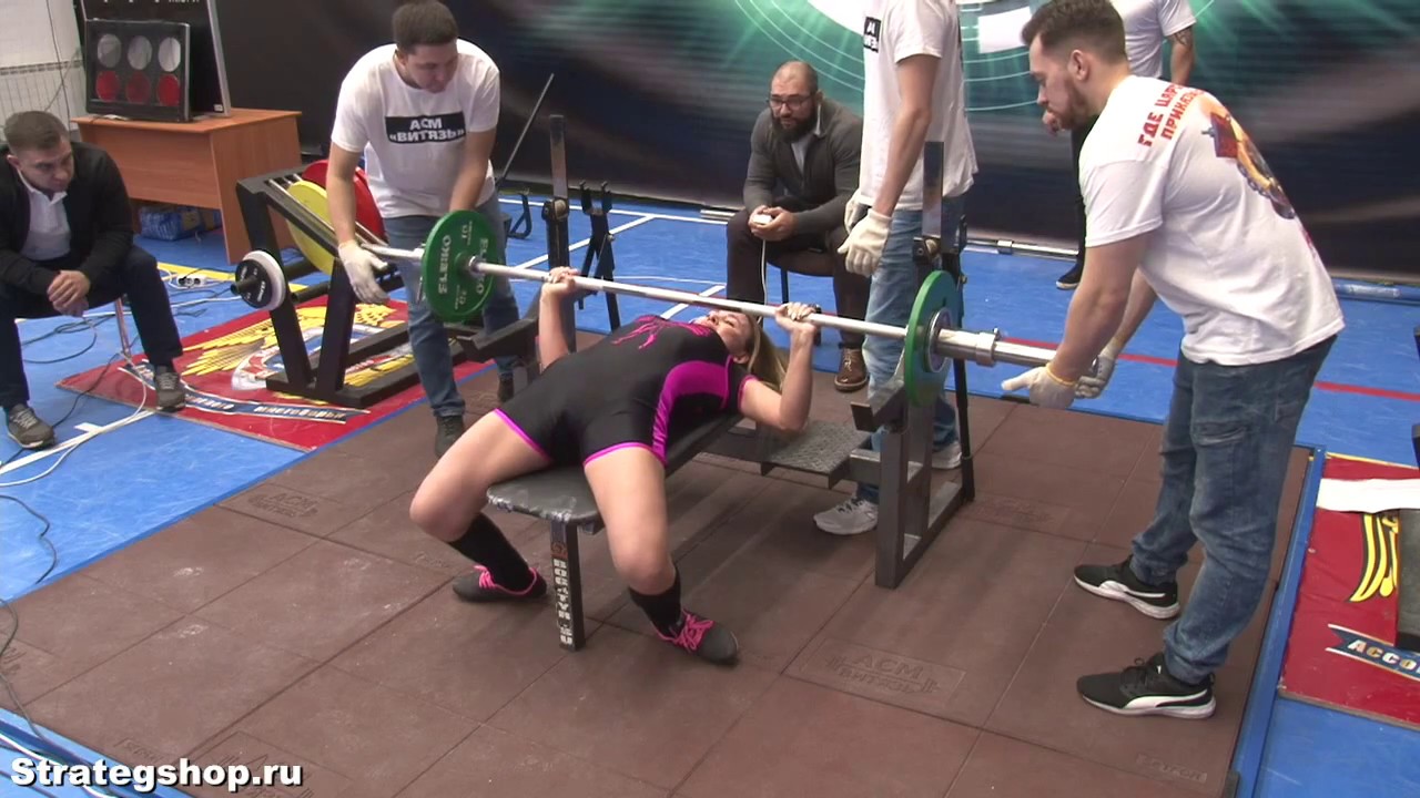 3 поток Жим лежа без экипировки Девушки Am/Pro