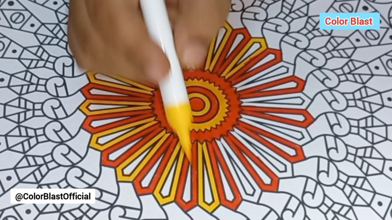 Relaxing Mandala Coloring | Mandala Artwork@ColorBlastOfficial 