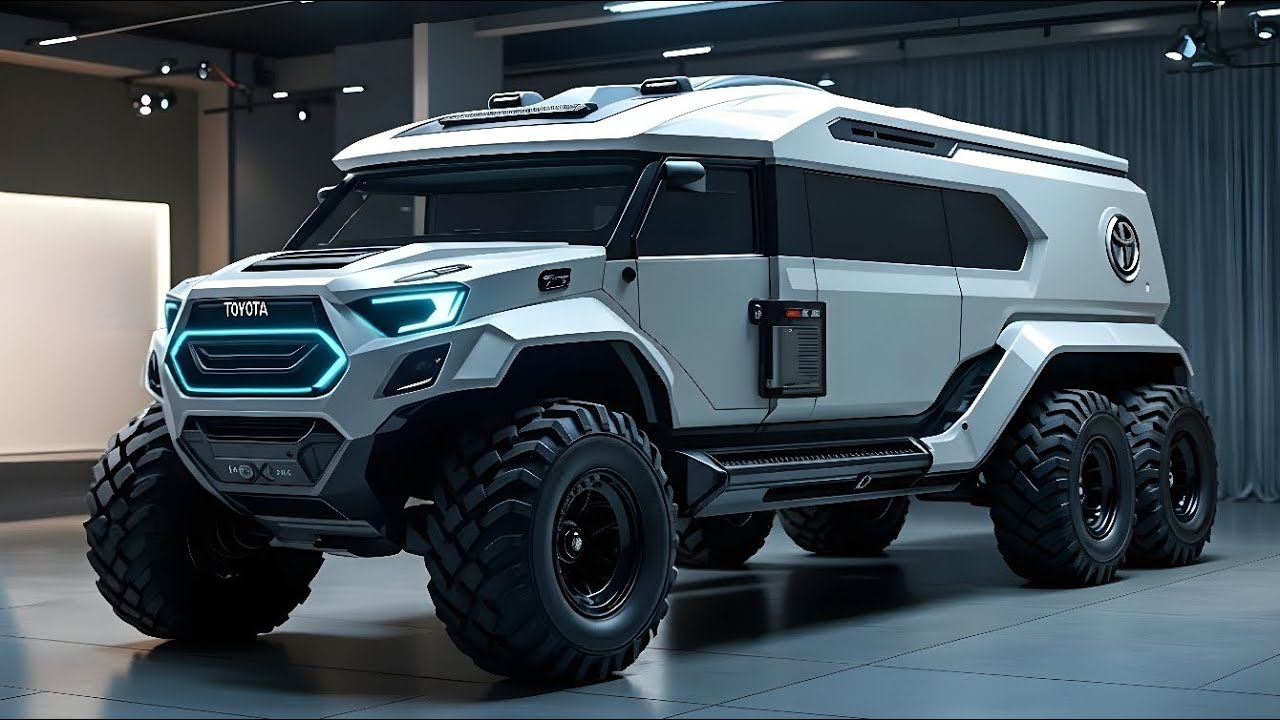 World’s Most Futuristic 6x6 Van? Toyota Lunar Cruiser 6x6 Revealed | V12 Hybrid Off-Road Beast