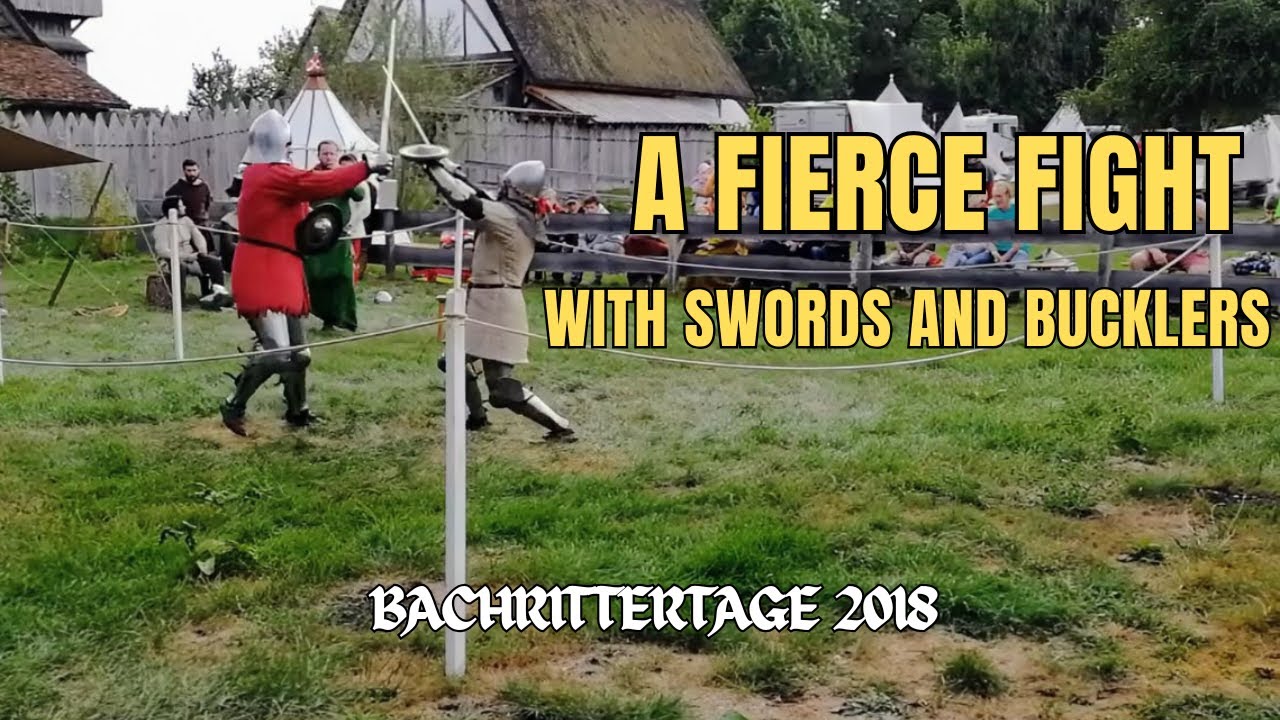 Combat between two medieval soldiers - non-choreographed, realistic medieval fight