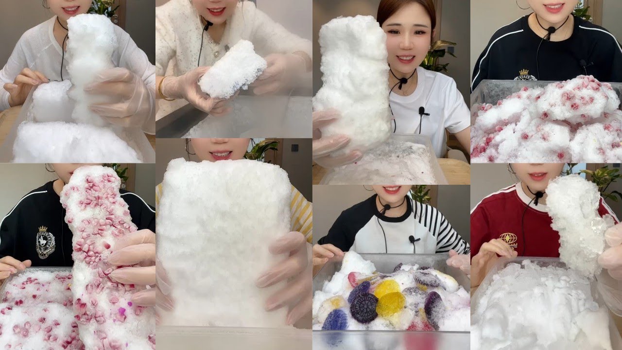 ASMR ICE EATING | YY'S SOLO FREEZER FROST EATING | SATISFYING SOFT SQUEAKY CRUNCHY FROST BITES ASMR🧊