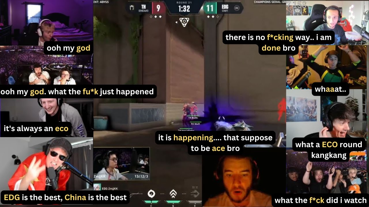 Pros / Streamers react to EDG ZmjjKK's insane 4k on ECO round against TH |  VCT Grand Final 2024