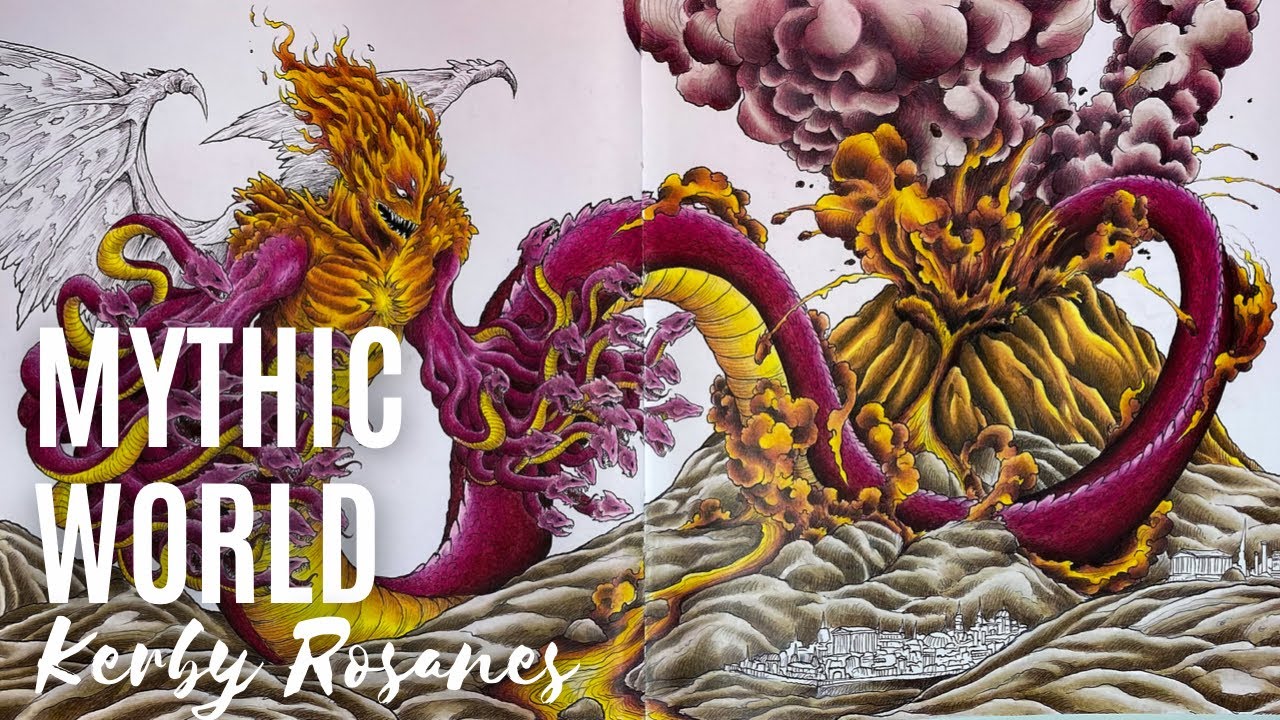 Colour Along | Mythic World by Kerby Rosanes | Typhon Part 1