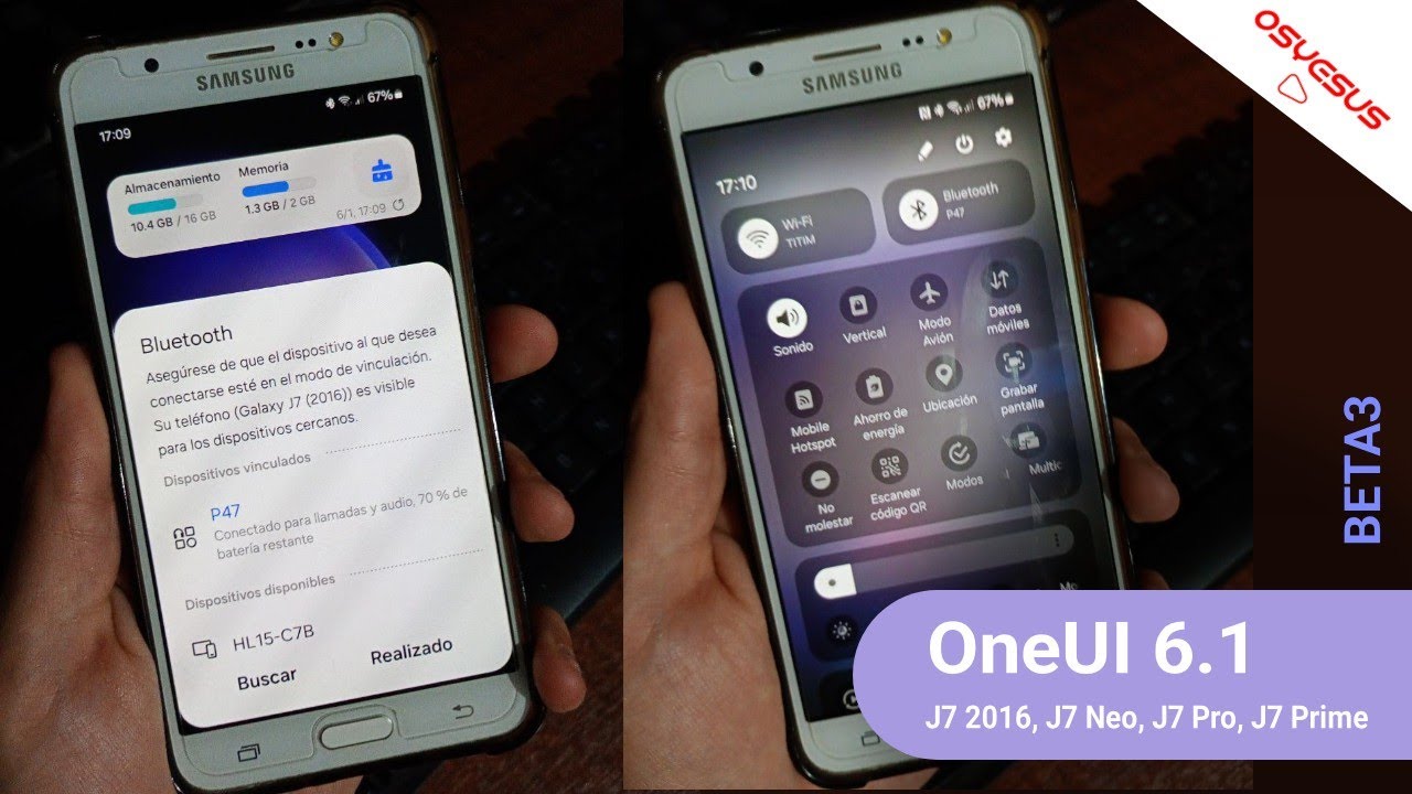 Beta 3 OneUI 6.1 Android 14 para Exynos 7870 J7 2016, J7 Neo, J7 Pro, J7 Prime 7870 (Solo tester)