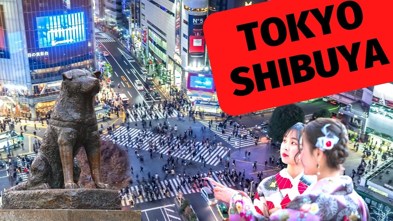Статуя верного пса Хатико. Перекресток Сибуя в Токио, часть 1 / SHIBUYA HACHIKO SQUARE - TOKYO.