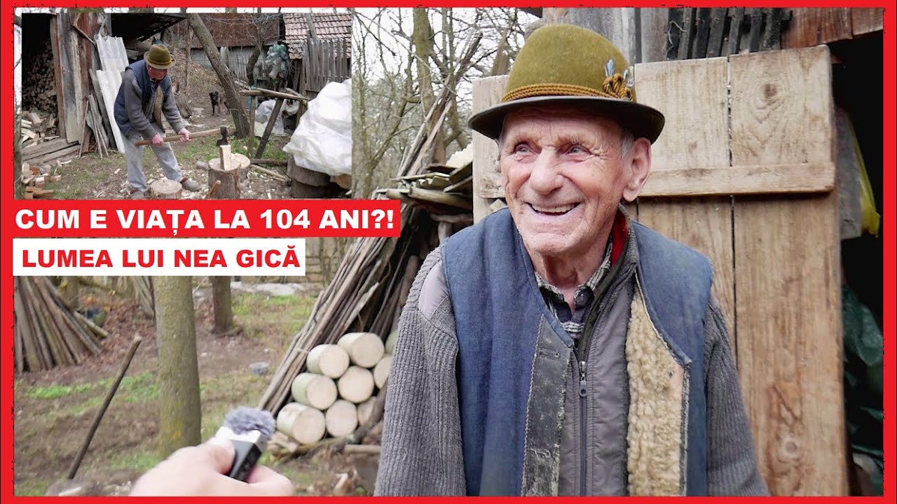 Cum arată VIAȚA la 104 ani! 🔴 Învățăturile lui Nea Gică | MUNCĂ și Credință | ȚUICĂ și Longevitate!