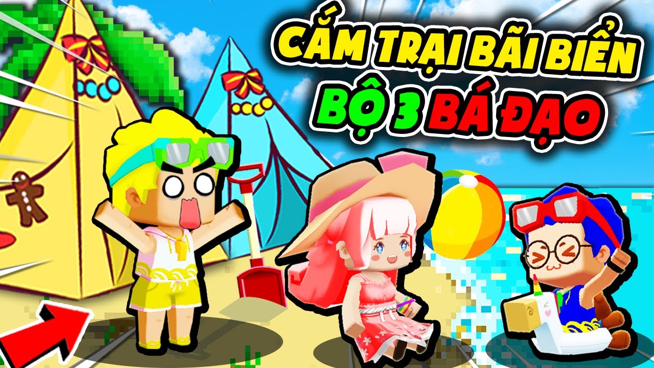MRVIT VÀ BỘ 3 BÁ ĐẠO THỬ THÁCH CẮM TRẠI TRÊN BIỂN QUÁI VẬT ĂN THỊT NGƯỜI TRONG MINI WORLD !!!