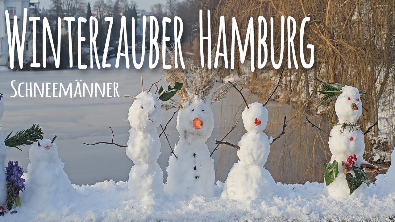 Hamburger Winterzauber Was ist an der Krugkoppelbrücke passiert? Stadtpark Schneemänner Rathausmarkt