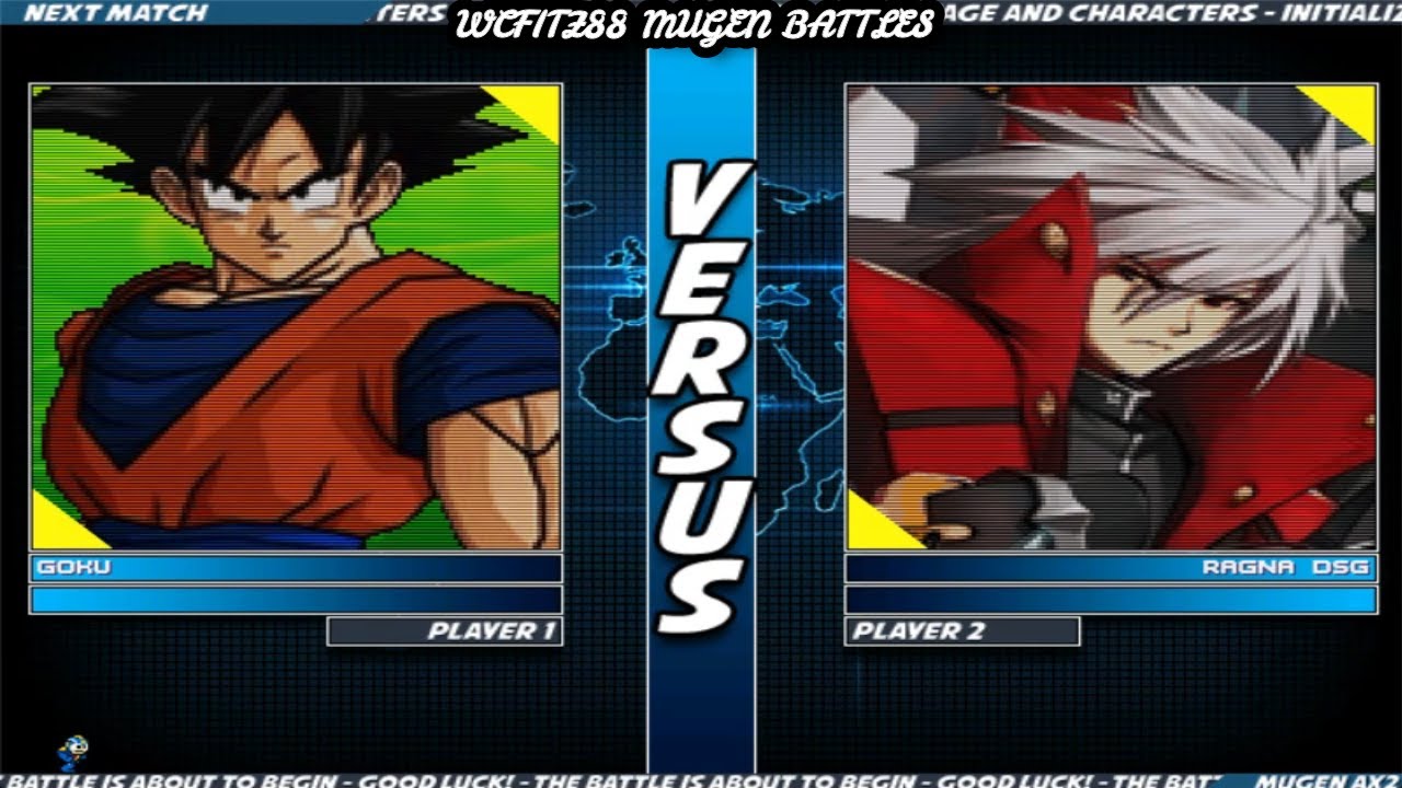 WCFITZ88 MUGEN BATTLES | Goku HR vs Ragna DSG - Rematch Battle