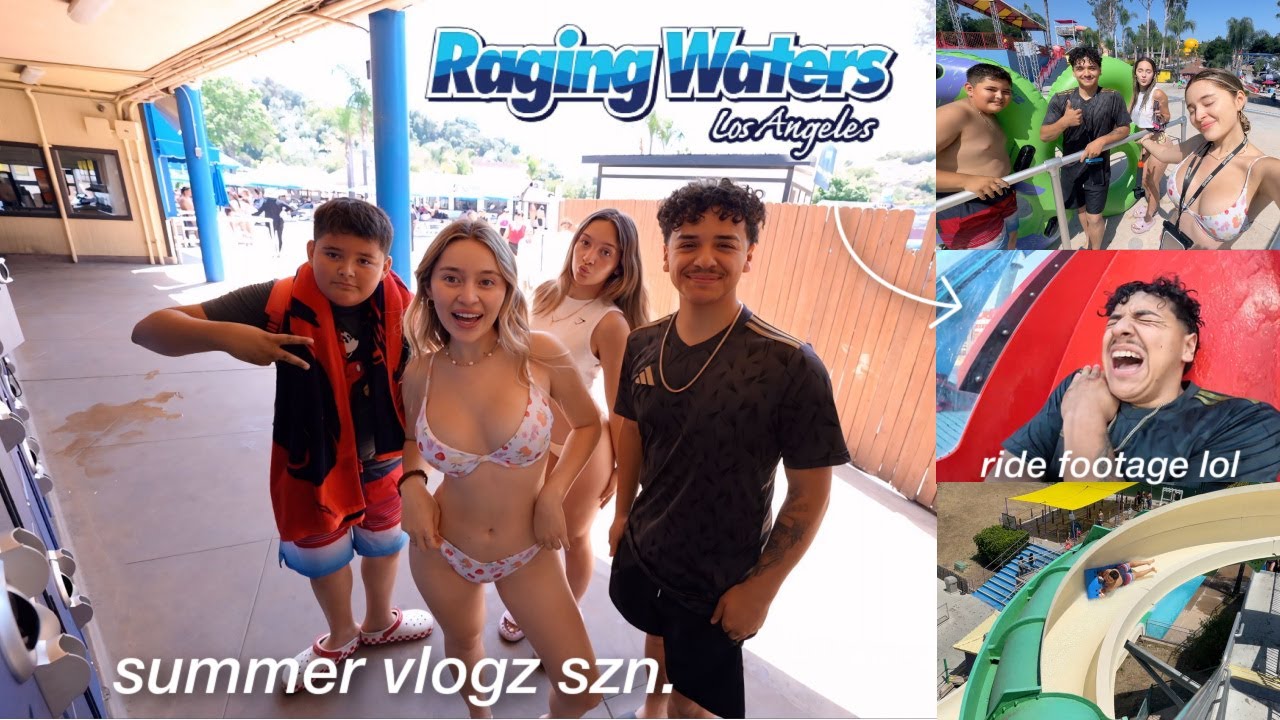 I went to a waterpark with my BOYFRIEND *and my siblings* | ride footage 🌊