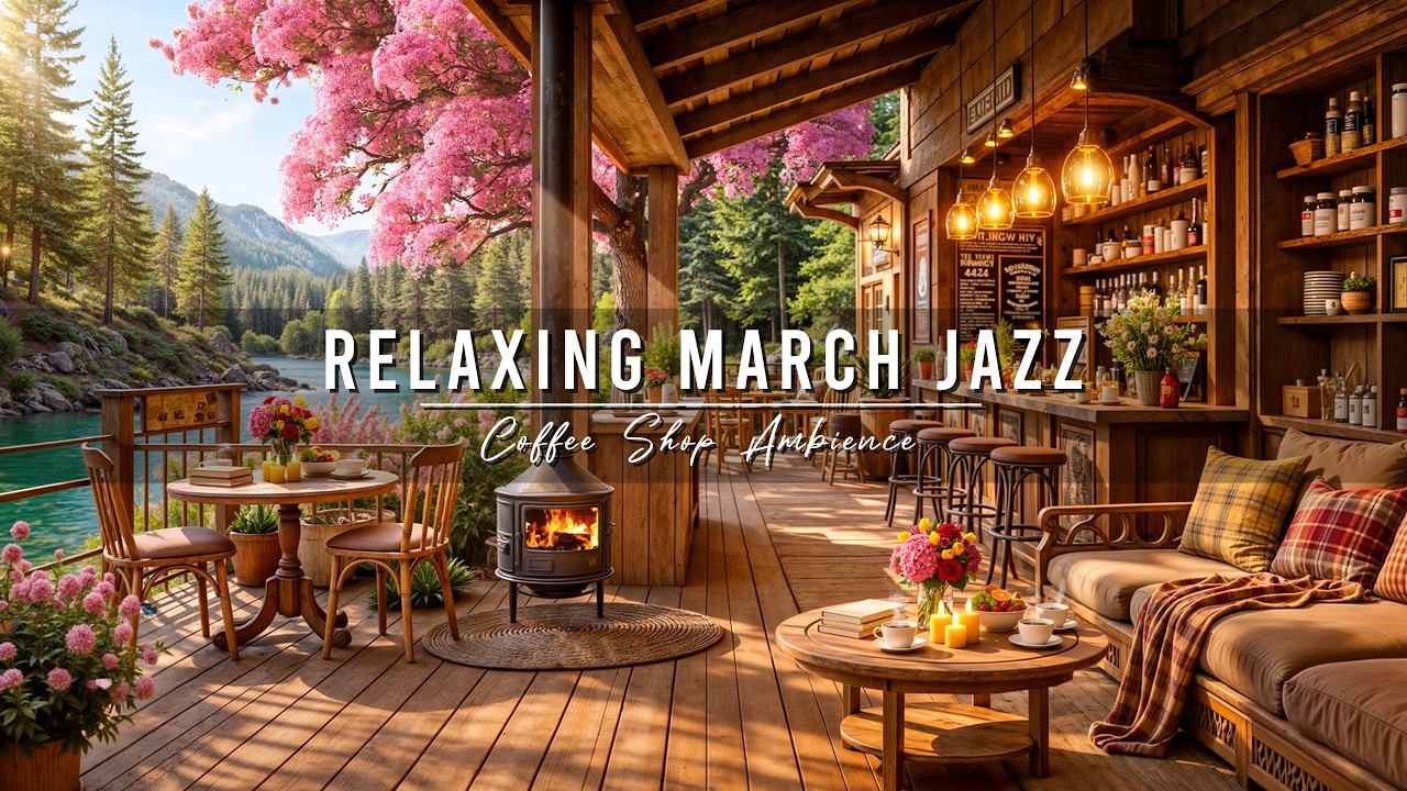 Relaxing March Morning Jazz 🌸 Cozy Spring Cafe Ambience with Soft Jazz Background Music for Good Day