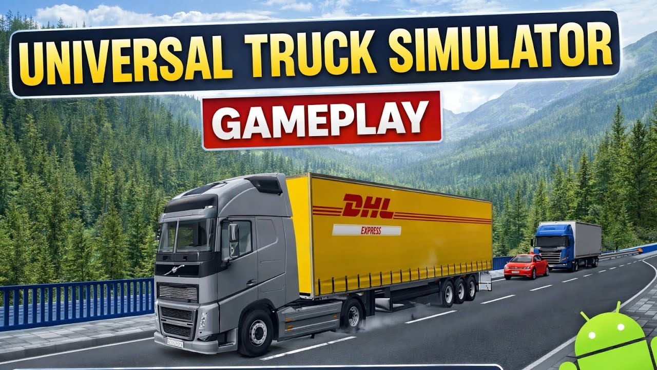 Universal Truck Simulator Gameplay | Beautiful Mountain Roads Drive 🚛🏔️ | Android