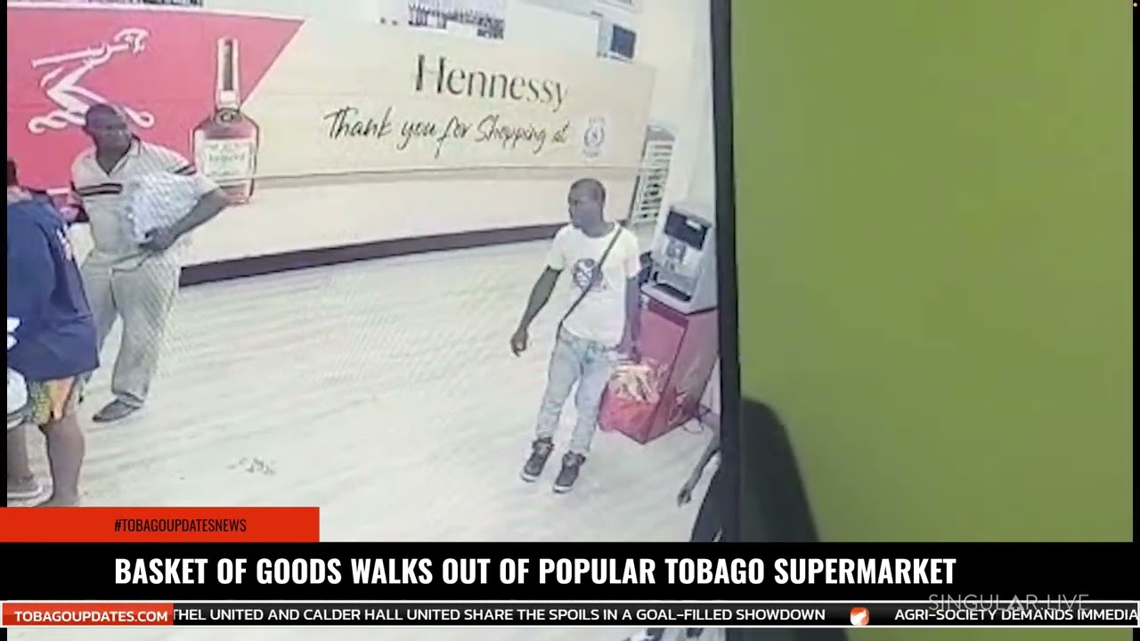 BASKET OF GOODS WALKS OUT OF POPULAR TOBAGO SUPERMARKET