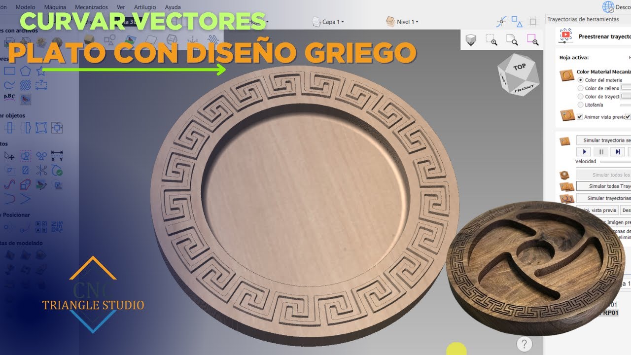 💡 Técnica para Curvar diseños al Contorno de una curva | Vectric Aspire y Router CNC ⚙️