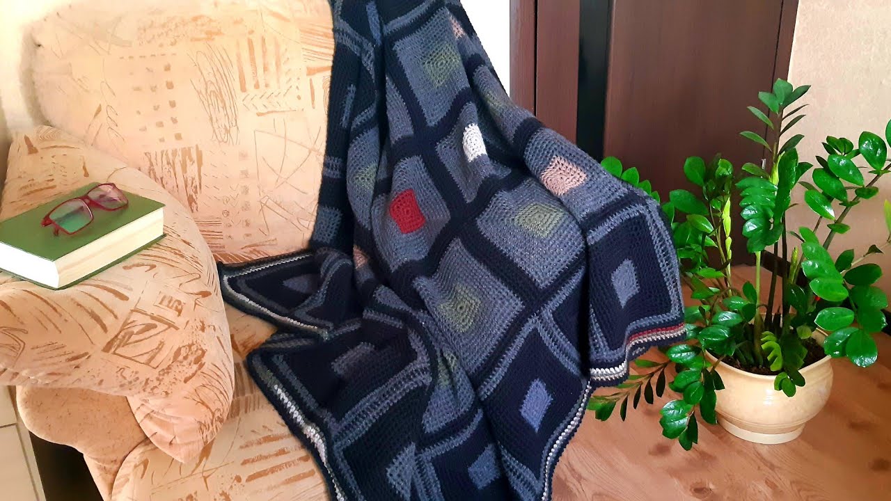 МУЖСКОЙ ПЛЕД  #пледкрючком  #Татьянакильмяшкина