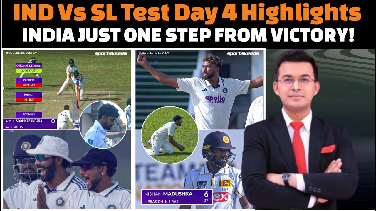 India vs Sri Lanka 1st Test Day 4 Complete Highlights 2026.