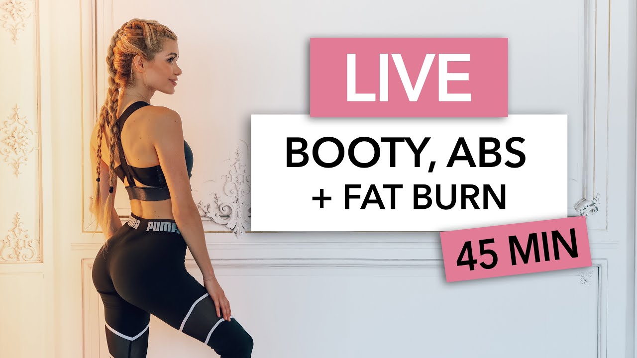 45 MIN BOOTY, ABS + FAT BURN -  intense combo for the ultimate burn I LIVE Workout I Pamela Reif
