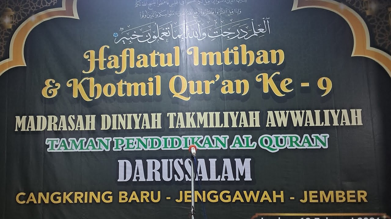 Haflah malam terakhir tpq dan mdta