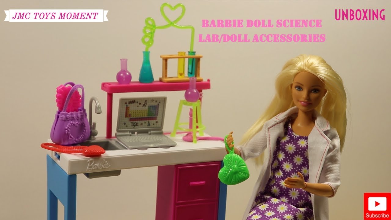 UNBOXING BARBIE DOLL SCIENCE LAB/BARBIE DOLL ACCESSORIES
