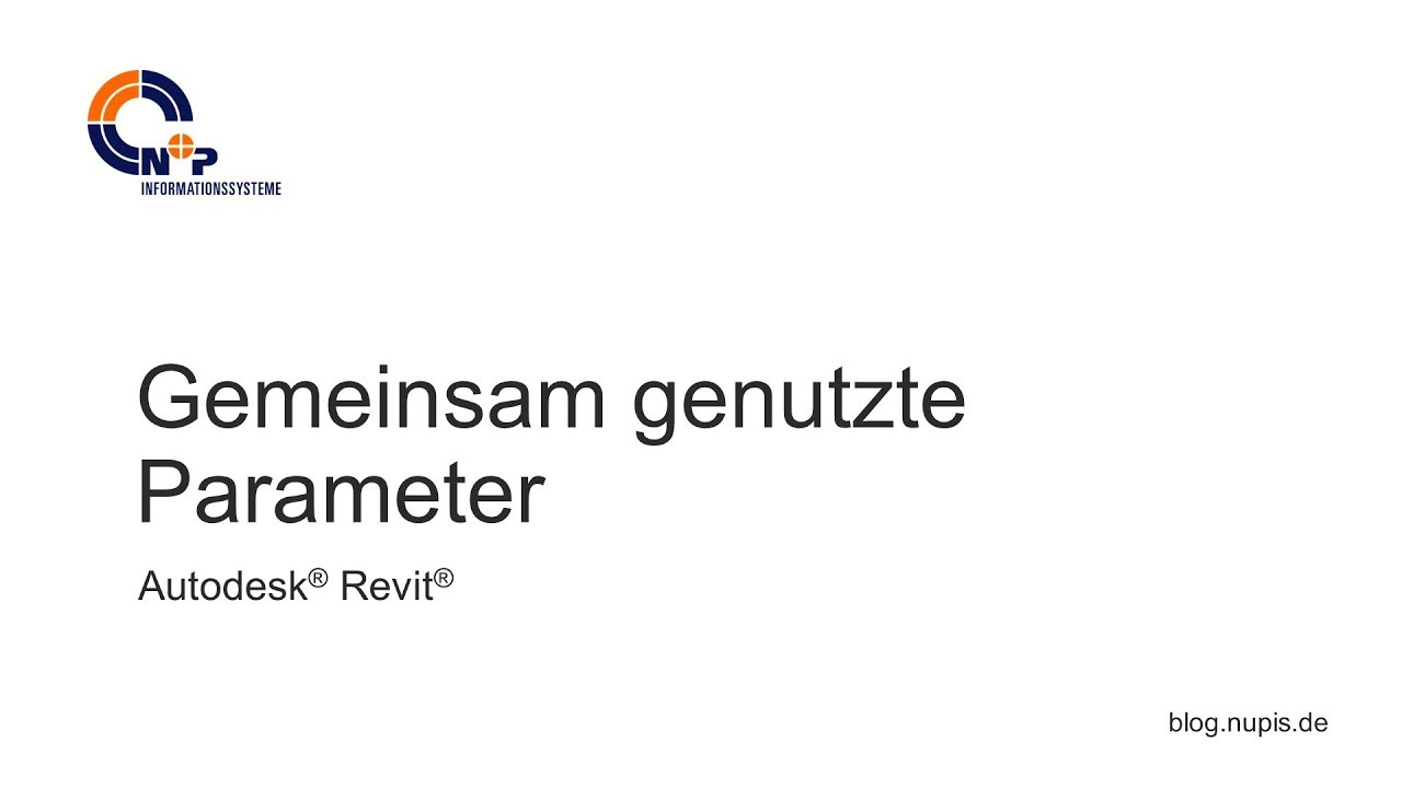 Nutzung Gemeinsam genutzter Parameter in Autodesk Revit