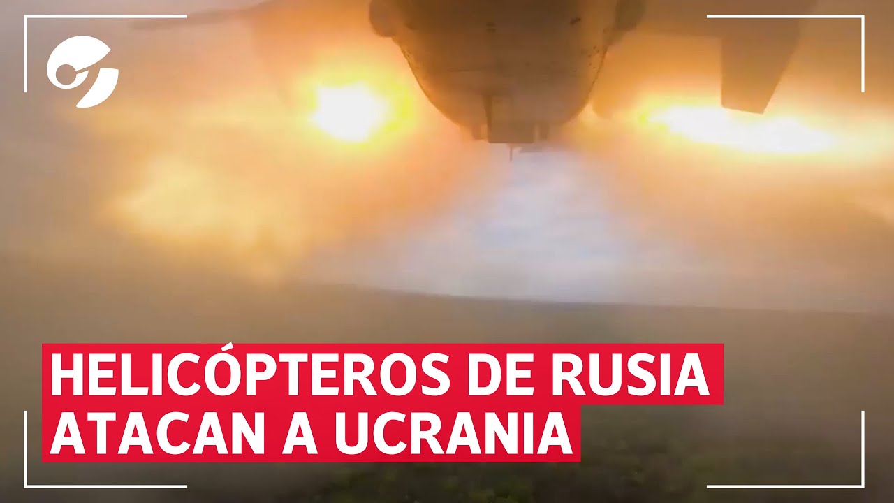 Helicópteros de ATAQUE de Rusia DISPARAN a las fuerzas de Ucrania en tierra