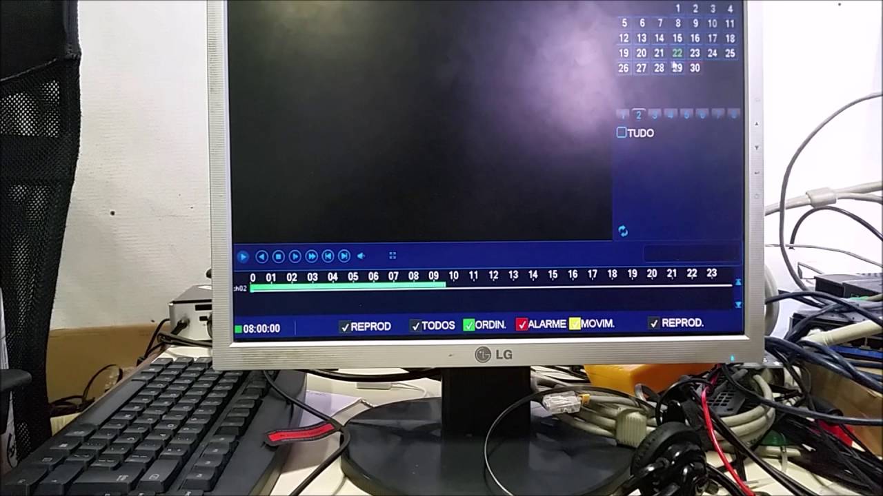 Reprodução de imagens gravadas no DVR AHD H264