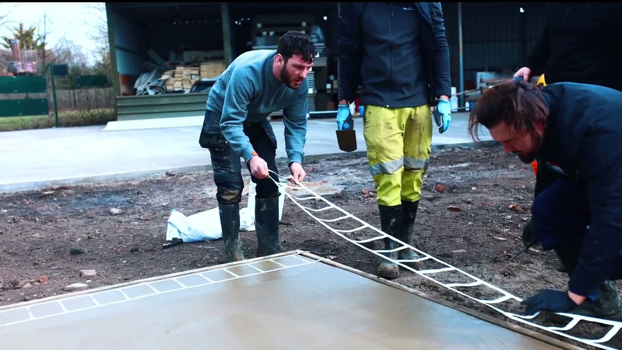 Stencil-tech decorative concrete training #concrete #shorts