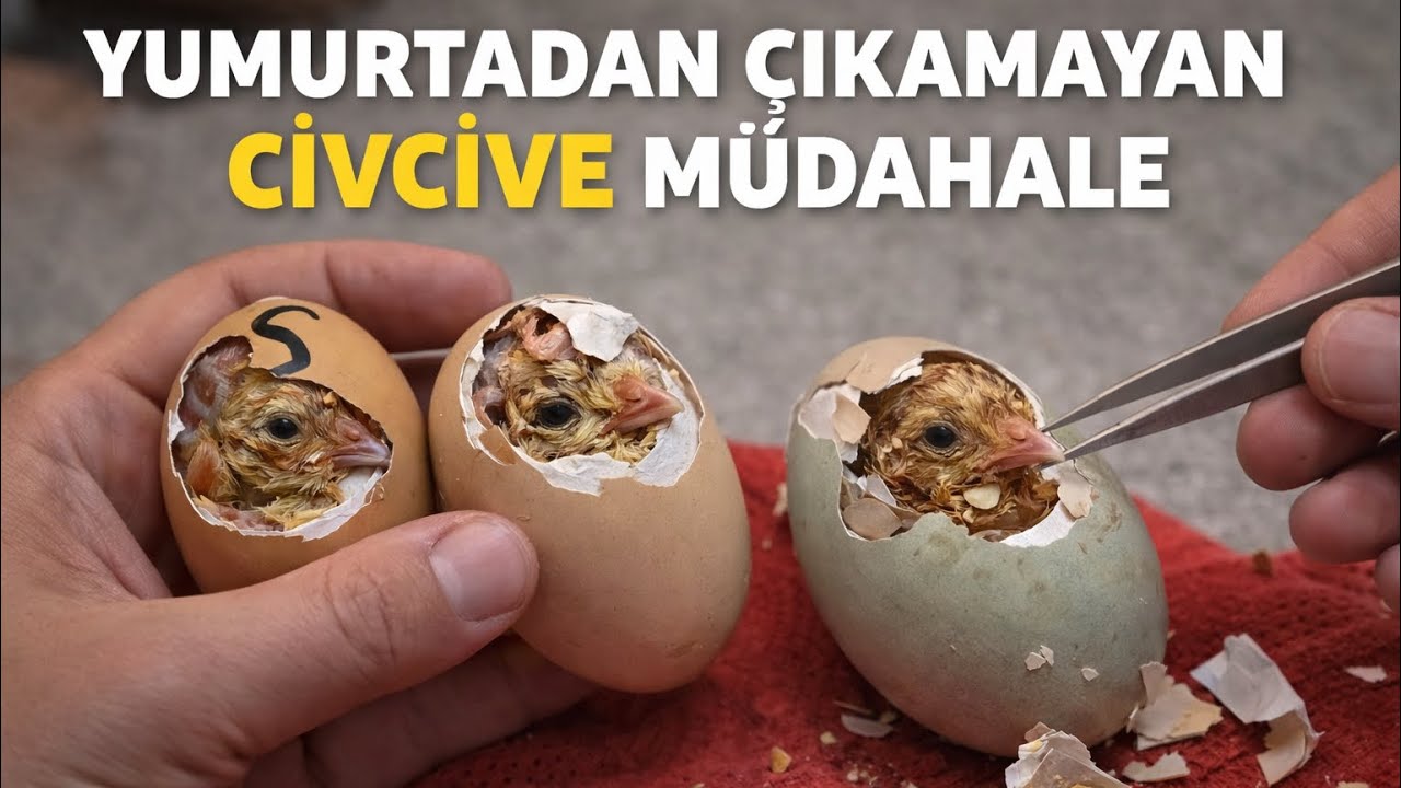 KULUÇKA MAKİNESİNDE 21. GÜN BİTTİKTEN SONRA ÇIKAMAYAN CİVCİVLERE BU MÜDHALEYİ YAP CİVCİVLERİ KURTAR!
