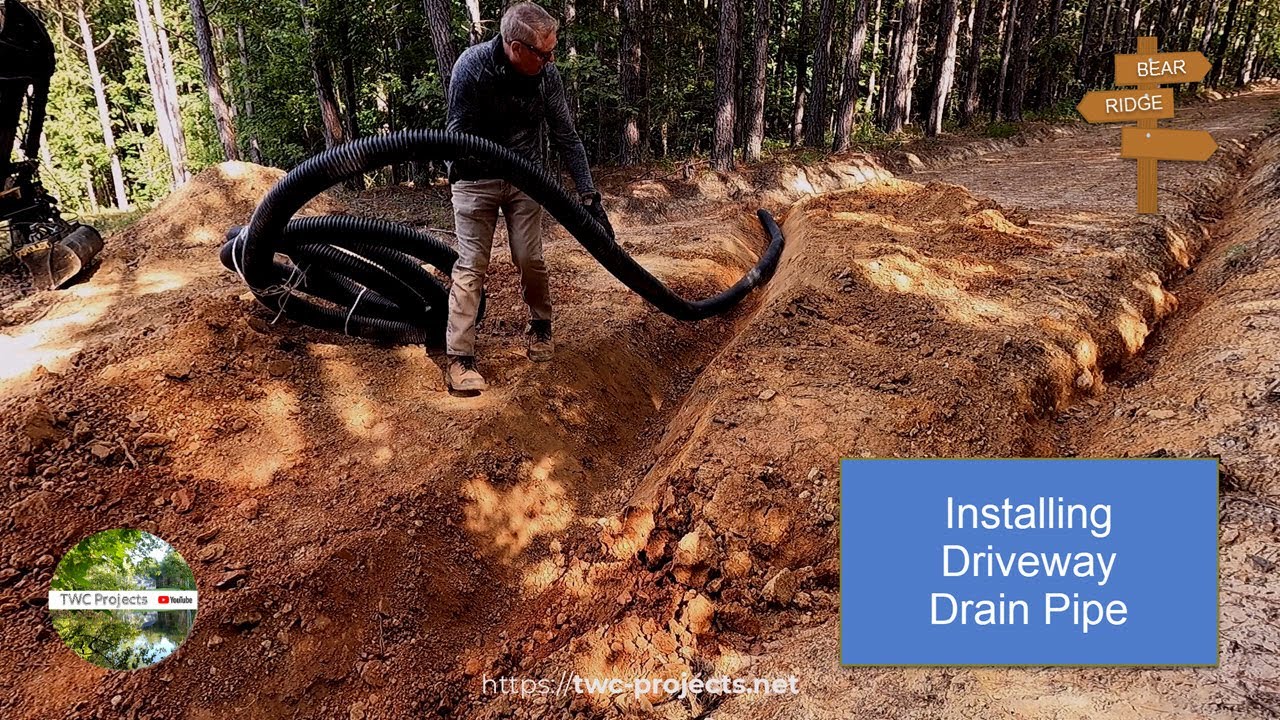 210-Installing Driveway Cross-Drain Pipe at Bear Ridge