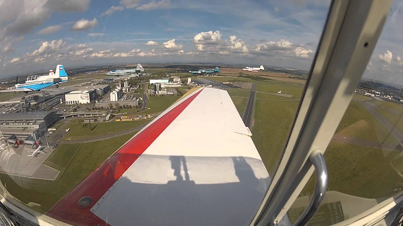 Zlin Trener formation over Prague Ruzyne