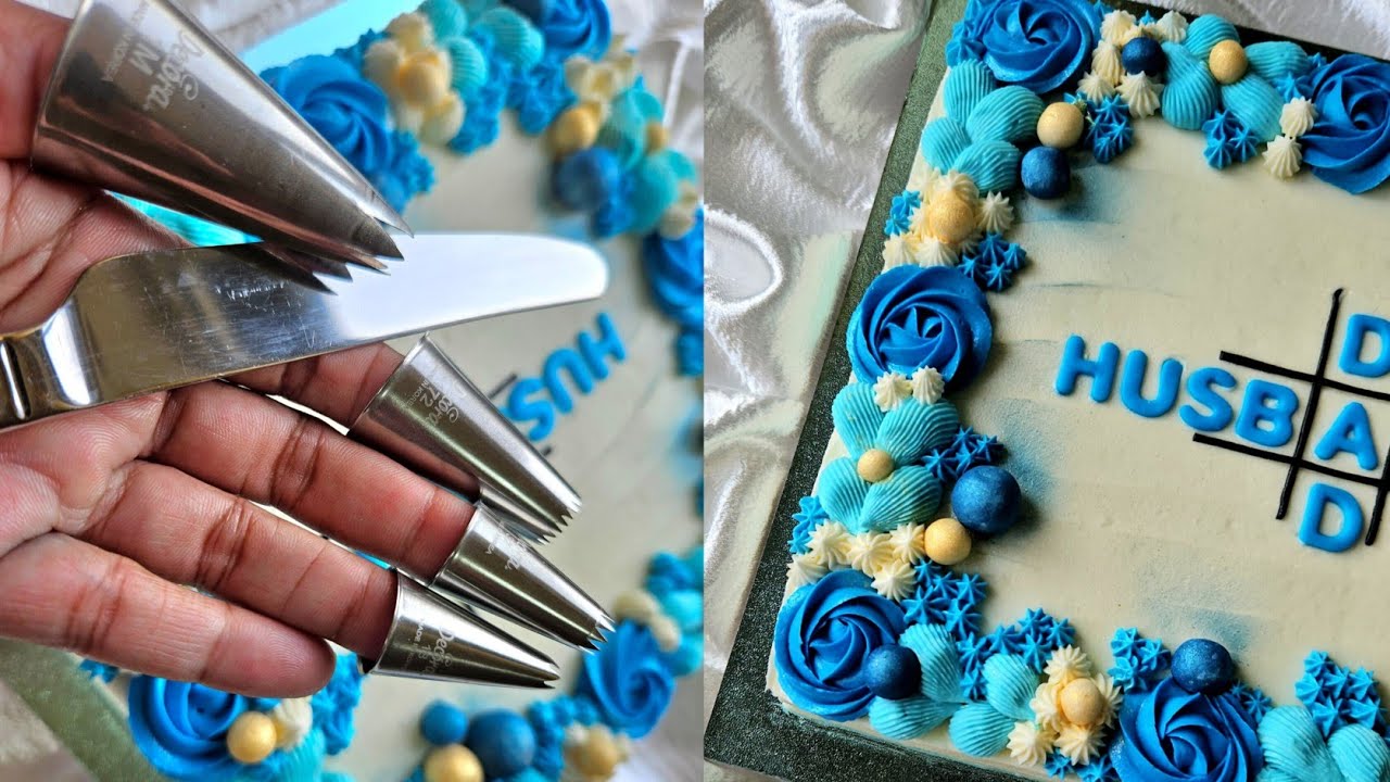 Simple cake decoration DAD/HUSBAND සරල කේක් නිර්මාණයක් විනාඩි පහෙන්