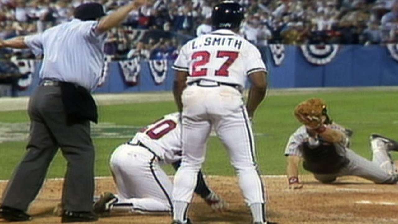 91 WS Gm4: Willard wins it with a sacrifice fly