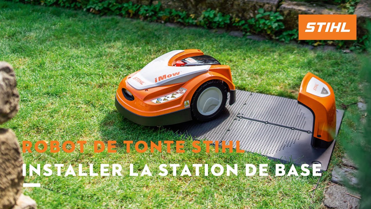 Robot tondeuse iMOW® STIHL : Installer la station de base (3/8)