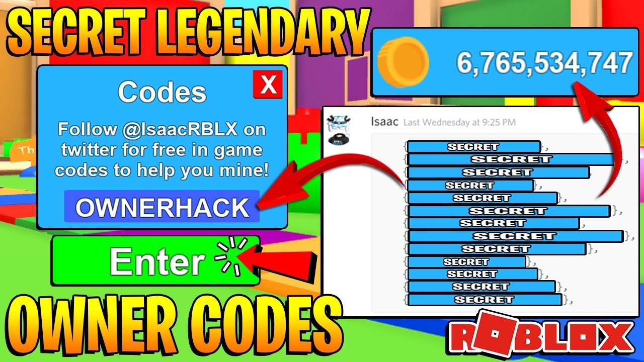 13 ROBLOX MINING SIMULATOR LEGENDARY OWNER CODES! *MOST MONEY EVER*