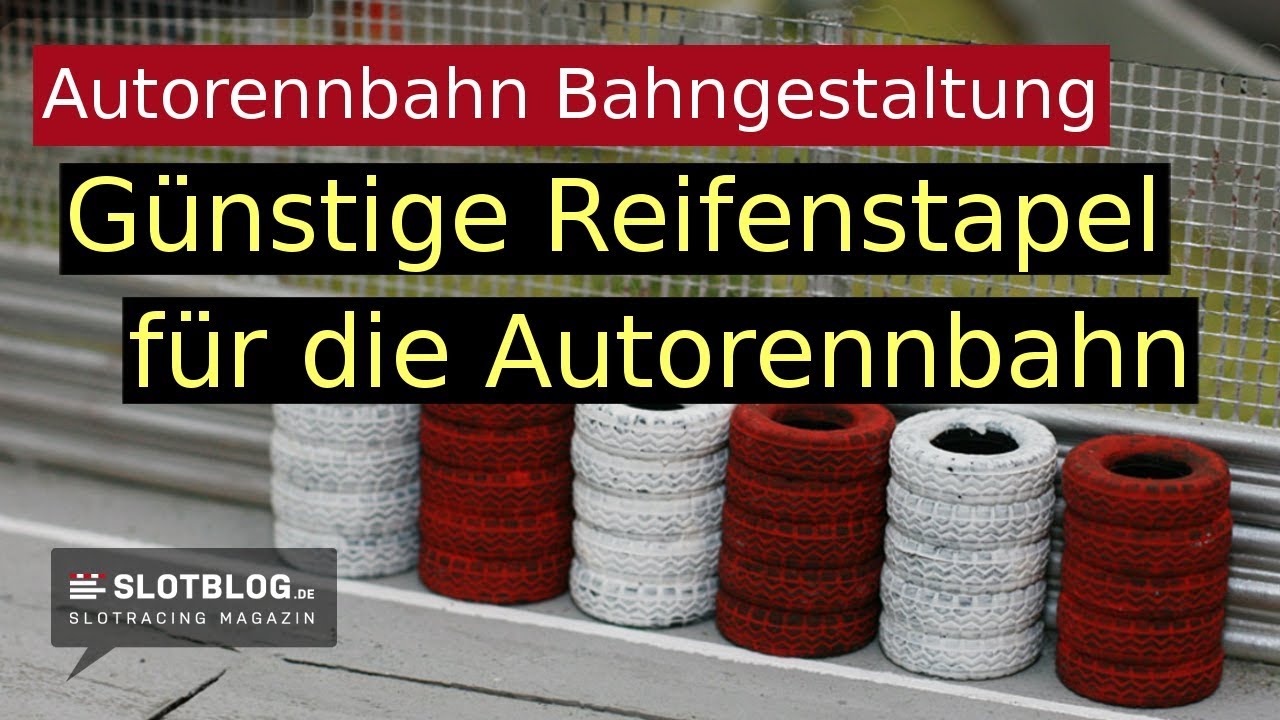 Reifenstapel für die Autorennbahn selber bauen #Bahngestalltung