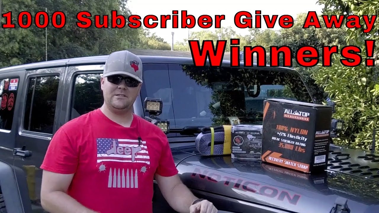 1000 Subscriber Give Away Winners