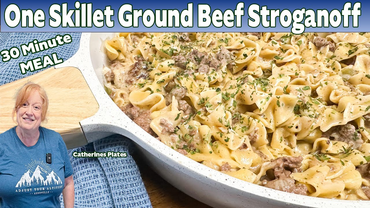 GROUND BEEF STROGANOFF 30 Minute One Skillet Meal