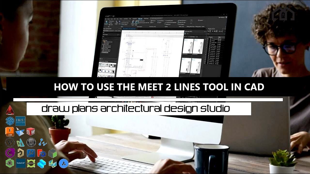 How To Use The MEET 2 LINES Tool In CAD - CAD Courses Online CAD Training - Use CAD Like a PRO