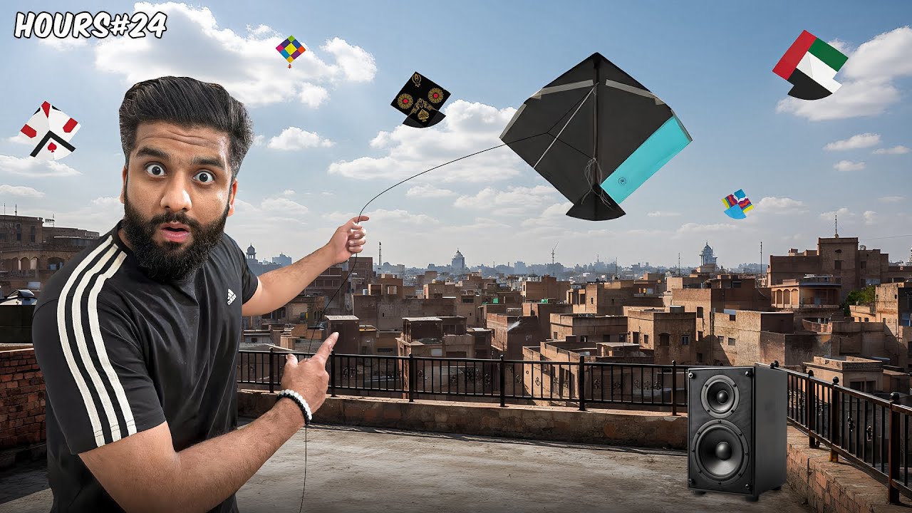 I Flew a Kite For 24 Hours Without Dropping The String - Impossible Challenge !