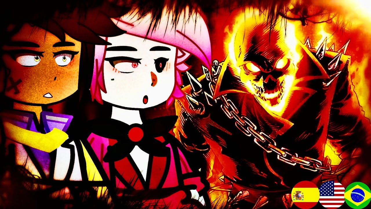 🇺🇸/🇪🇸/🇧🇷 Hazbin Hotel React to Ghost Rider – Gacha React