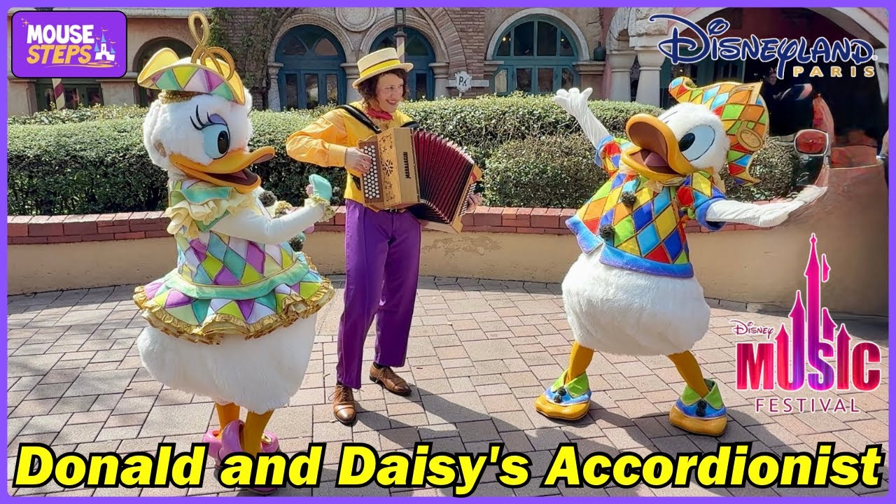 Donald and Daisy's Accordionist Show at Disneyland Paris Music Festival 2025