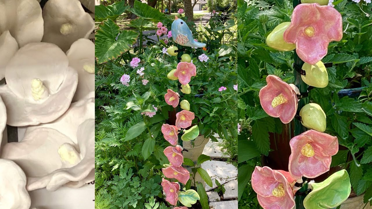 How to Make Clay Hollyhock Garden Flowers