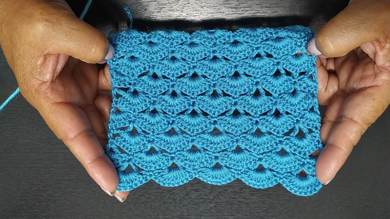 COMO TEJER HERMOSO PATRON A CROCHET ABANICOS